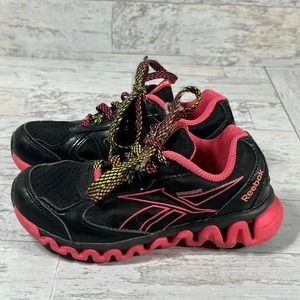 Reebok Ziglite Rush Athletic Shoes Unisex Youth Size 11.5‎ Black Pink Running
